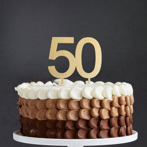 Online Party Supplies Australia wooden number 50 Cake Topper
