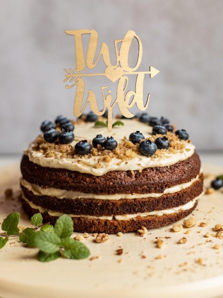 Wooden Two Wild Arrow 2nd Birthday Party Cake Topper