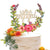 Wooden 'We're Engaged' Floral Wreath Wedding Cake Topper - Wedding Party Decorations