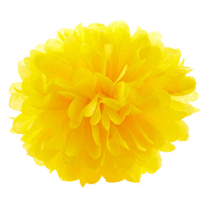 yellow Tissue Paper Pom Poms Pompoms Balls Flowers Party Hanging Decorations